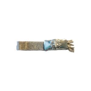 Vintage Silver Mesh Tassel Slider Bracelet
